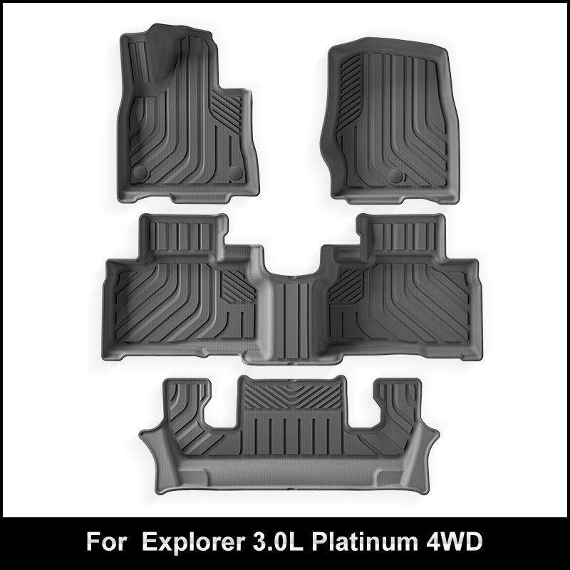 适用于20款福特探险者Explorer汽车脚垫全包TPE脚垫后备箱垫