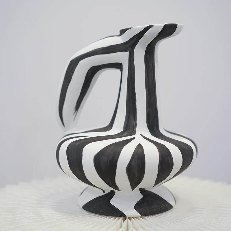 简约家居客厅装饰品创意几何线条异形陶瓷花瓶摆件现代插花花器,农机/农具/农膜,其它农用工具,淘宝优惠券,粉丝福利购,淘宝优惠卷
