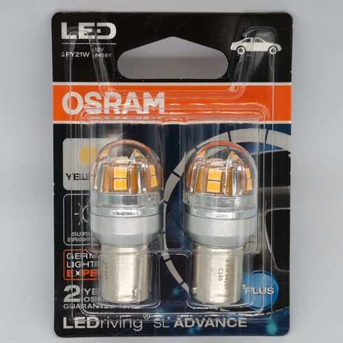 欧司朗 LED 9456Y PY21W 7507 1141Y BAU15s 歪脚琥珀光转向灯泡
