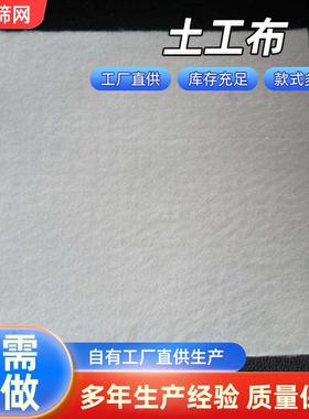 短纤土工布河道治理堤坝防护工程布透水防渗白色聚酯长丝土工布