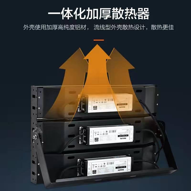 LED泛光灯500W智能4G控制250W鳍片模组隧道灯1000W高杆广告招牌灯