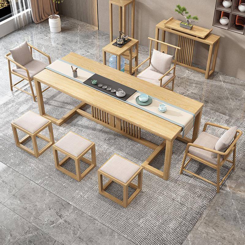 新中式茶桌椅组合一桌五椅现代简约家用客厅禅实木泡茶台2025新款