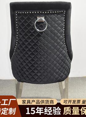 B8212Nordicdining_batten黑丝绒的椅子现代简约风严选金属材质