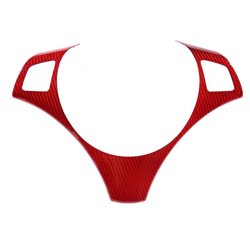 深圳盛同适用于宝马3系E90方向盘装饰框真碳纤维1件套（红色）