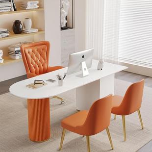 美容院轻奢医美咨询师桌子洽谈室办公桌简约现代面诊接待桌椅组合