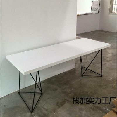 北欧实木电脑桌台式办公桌卧室家用写字桌简易工作台桌子白色书桌