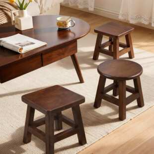 实木小矮凳家用门口换鞋凳2026新款客厅茶几可爱坐墩入户穿鞋板凳