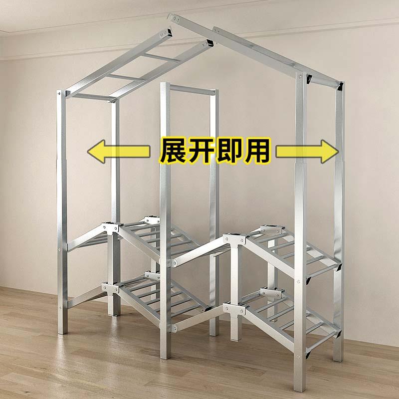 【折扣价】免安装衣柜一拉就用家用卧室一体式收纳衣橱加粗加固简