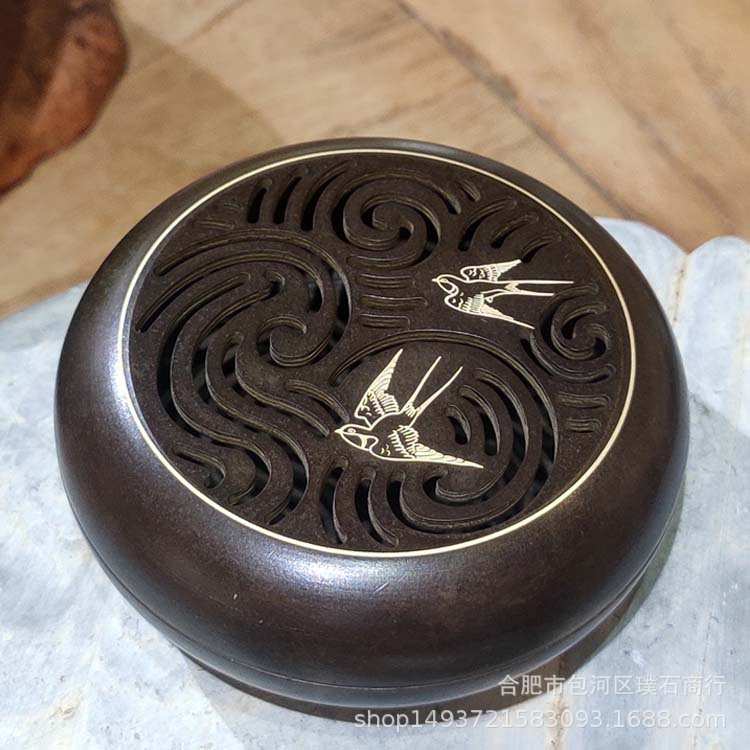 苏工 盼春归小圆炉 品质气质很好的小铜炉 比较精美(现货)