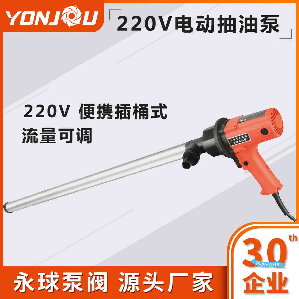 手持抽水泵220V高粘度插桶泵抽油泵电动铝合金不锈钢小型家用调速