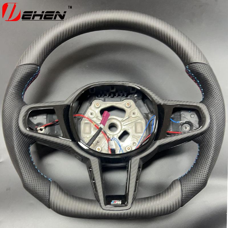 适用宝马M2 M3 M4 G42 G20 G22 G26 F44 F40 CS哑光碳纤维方向盘