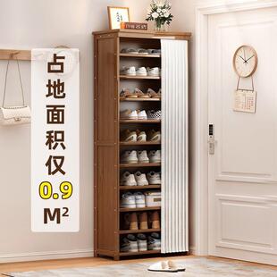 竹山下鞋柜鞋架收纳置物门口进门靠墙柜子收纳柜置物架多层鞋架子