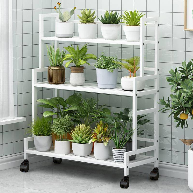 索尔诺花架子阳台多肉绿萝花盆架铁艺置物架室内外多层阶梯式花架