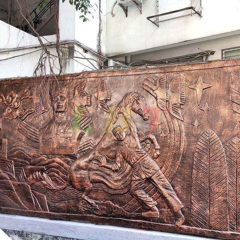 力必特玻璃钢墙壁仿铜浮雕酒店校园文化广场园林景观定制装饰雕塑