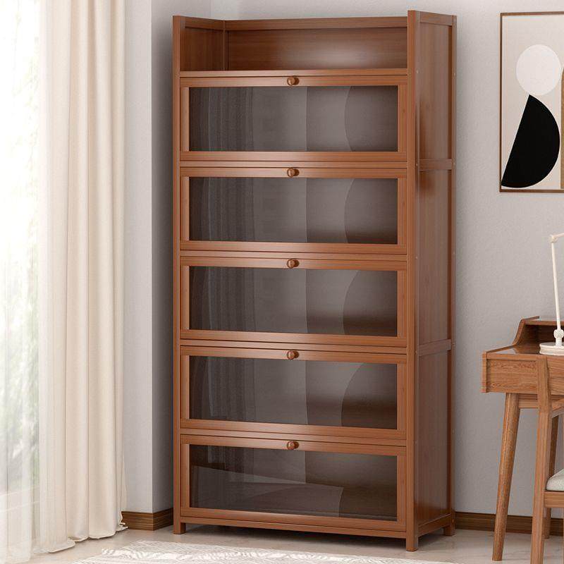 dpp书架防尘落地置物架家用儿童带门桌面收纳多层简易客厅储物架