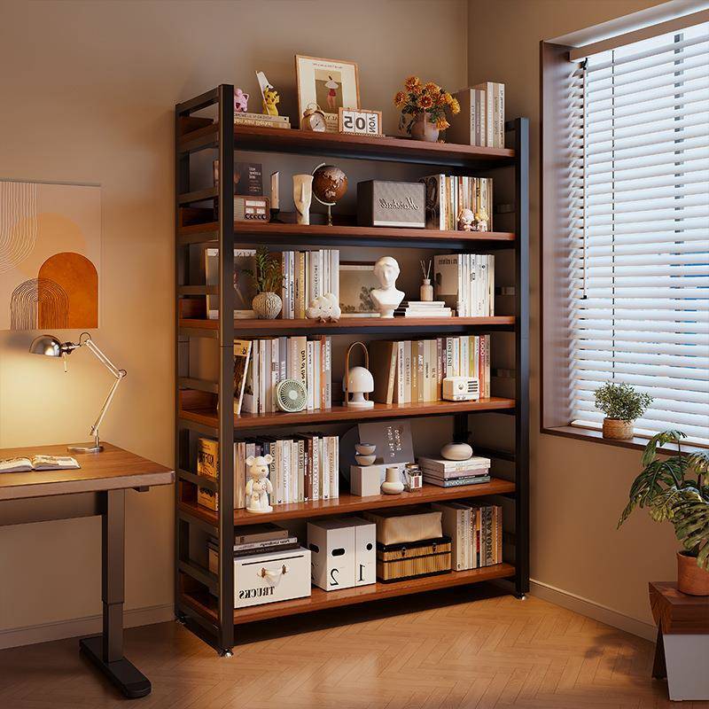 书架置物架落地家用一体靠墙客厅货架展示儿童学生图书馆简易书柜