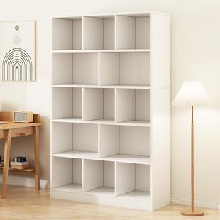 书柜收纳置物柜落地柜子书桌旁边小书架图书馆学生书本卧室格子柜