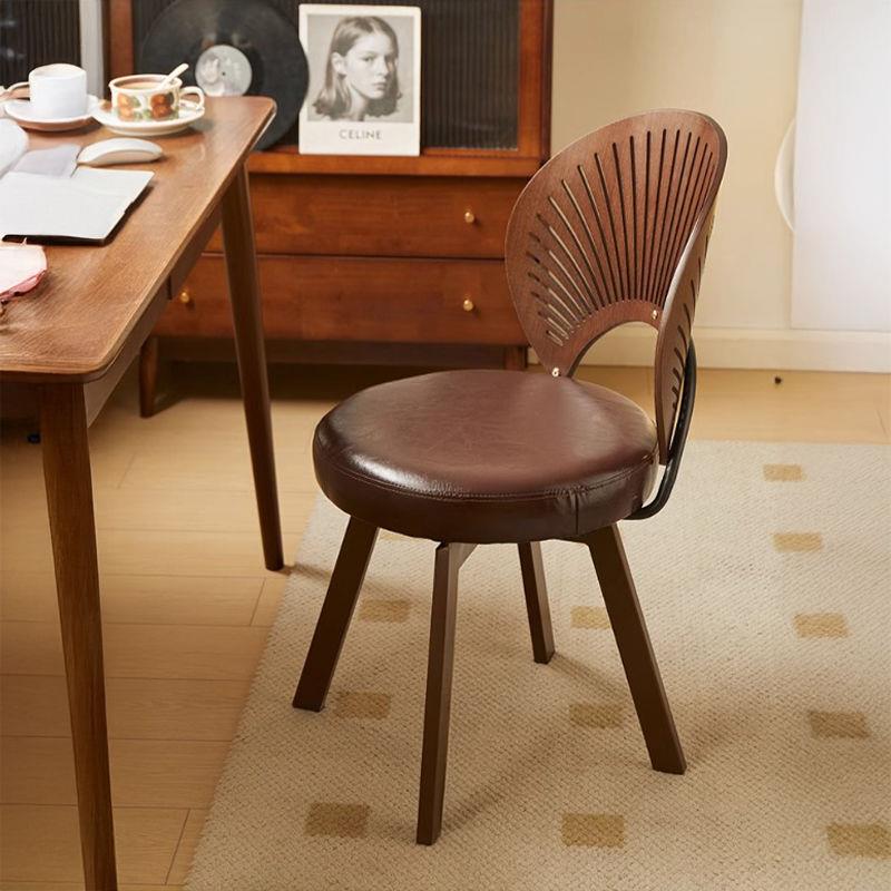 【折扣价】家用客厅餐桌椅餐椅卧室学习椅休闲椅子旋转贝壳化妆椅