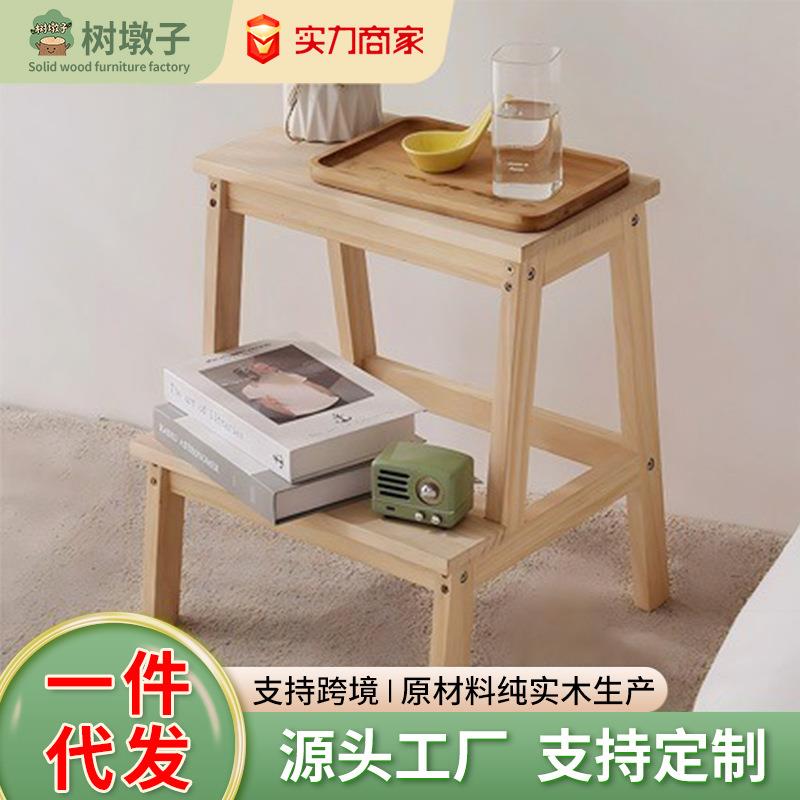 工厂直发实木多功能踏脚凳阶梯凳小楼梯垫脚凳家用换鞋台阶高低凳