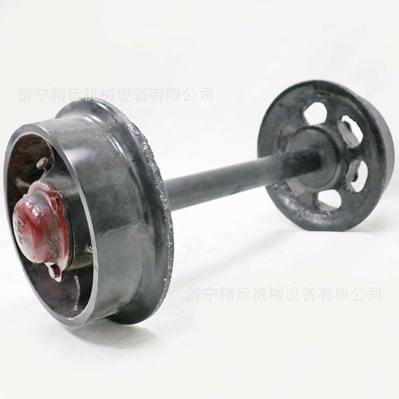 矿车轮对直径300*600轨距载重3吨常规平板车矿车轮封闭式蒙头轮