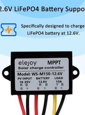 10 Amp 12.6V 150W MPPT Solar Charge Controller
