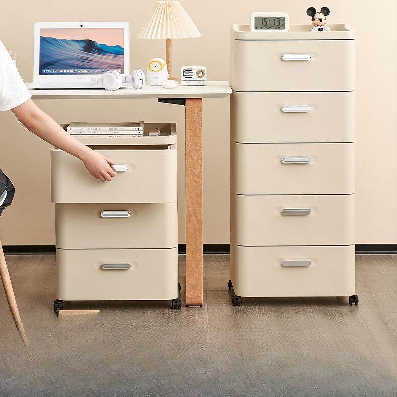 文件柜子抽屉柜塑料办公室桌下收纳柜床头柜五斗柜整理边柜置物柜