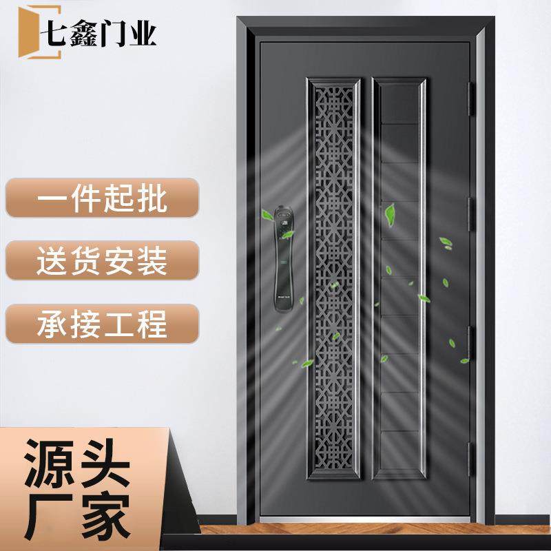 防盗门家用入户门进户门子母门甲级通风门中门单开门推拉别墅大门