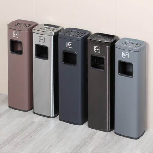 户外烟灰柱立式烟蒂柱不锈钢灭烟柱烟头收集器文明吸烟柱烟灰缸