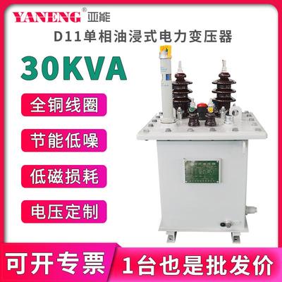 10kvD11单相油浸式电力变压器250/400杆上高低压配电变压器30kva