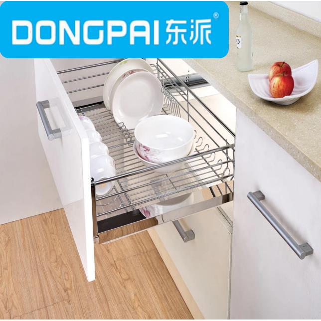 东派-不锈钢拉篮橱柜置物架抽屉开门式功能碗碟架篮