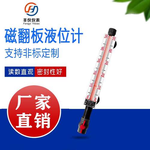 PP磁性液位计耐腐蚀液位计DN25法兰带4-20mA远传信号