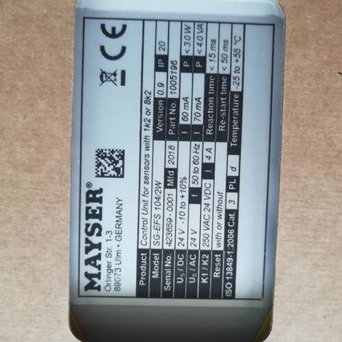 MAY1SER 继电器1000841SG-EFS 104 K2/MAYSER 24V AC/DC/Pb-ZF re