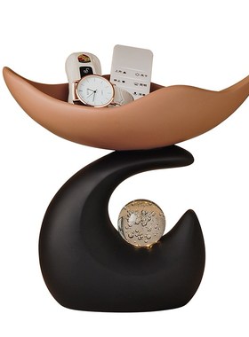 石来运转钥匙收纳玄关抽象创意摆件入户客厅酒柜玄关高档乔迁礼物