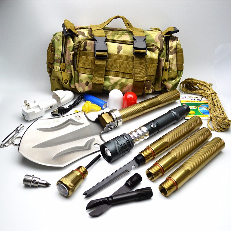 六代藏獒铲多功能随车野营工兵铲出口版加长强悍25功能锰钢刀锋铲