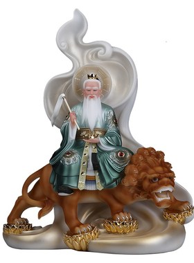 太乙救苦天尊神像汉白玉像太乙真人16寸佛像居家中式桌面人物摆件