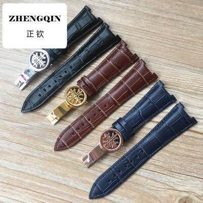 适用代用百达翡丽真皮手表带 5711 5712G鹦鹉螺男表专用凹口表链