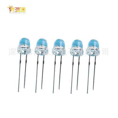F5/5mm 衣车灯专用草帽高头高亮白光 矮头LED灯珠 紫光