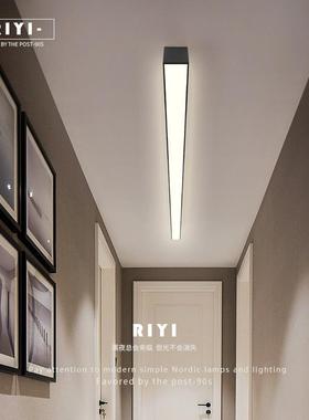 天花板一字长条灯客厅照明吸顶灯明装线性灯极简餐厅卧室led灯具