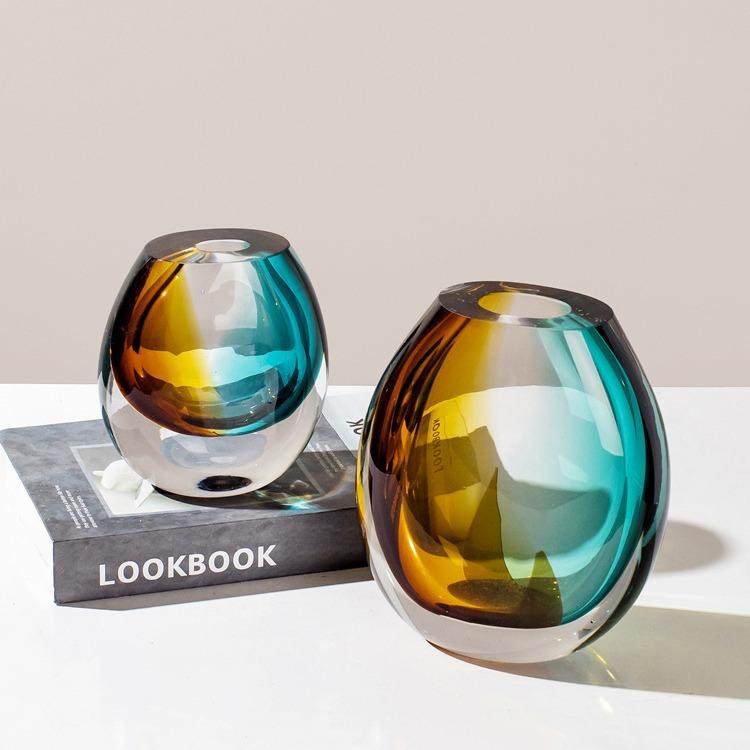 现代简约多色彩霞琉璃花瓶摆件轻奢样板房软装饰客厅桌面艺术花器,纺织面料/辅料/配套,纺织机械配件,淘宝优惠券,粉丝福利购,淘宝优惠卷