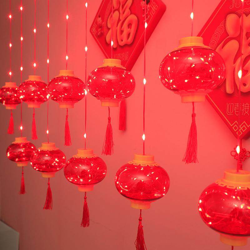 现货供应LED铜线大红灯笼窗帘灯春节元宵阳台装饰过年喜庆彩灯串,纺织面料/辅料/配套,纺织机械配件,淘宝优惠券,粉丝福利购,淘宝优惠卷