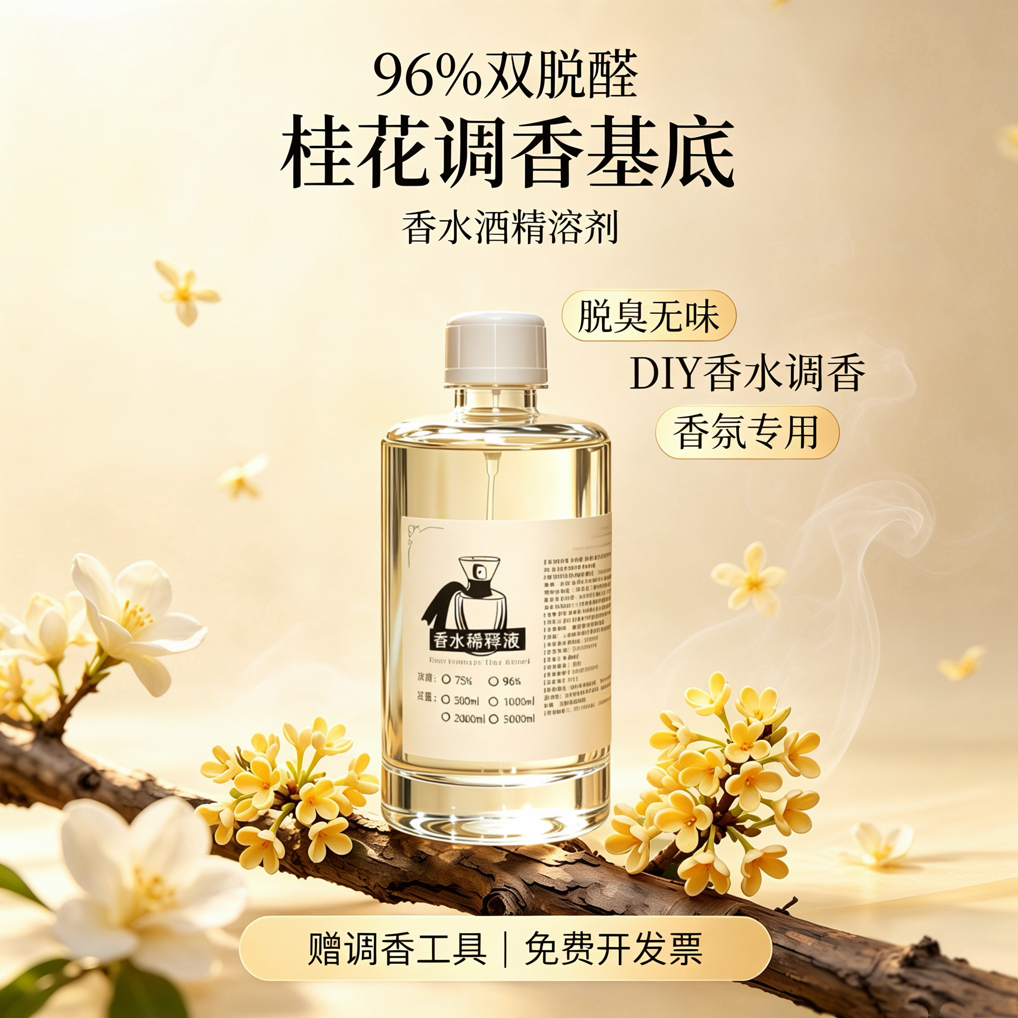 96%特级双脱醛酒精溶剂无色无味