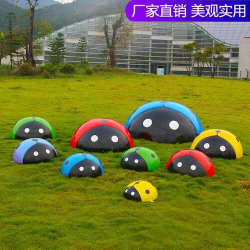 户外仿真动物七星瓢虫玻璃钢雕塑幼儿园小区园林景观草坪甲虫摆件