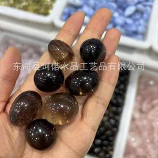 天然茶晶滚石直销高品质大颗粒茶晶随形颗粒