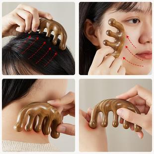 初心头皮按摩梳头部经络梳檀木头发大齿梳子疏通经络头疗按摩马小