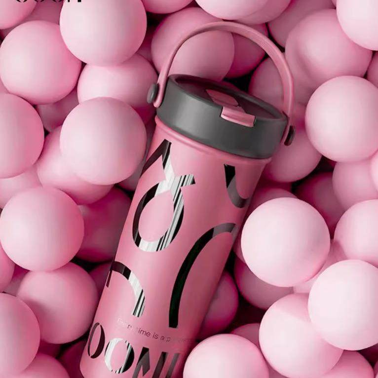 GOOM保温杯大容量女生便携316不锈钢吸管杯茶水分离泡茶杯防烫