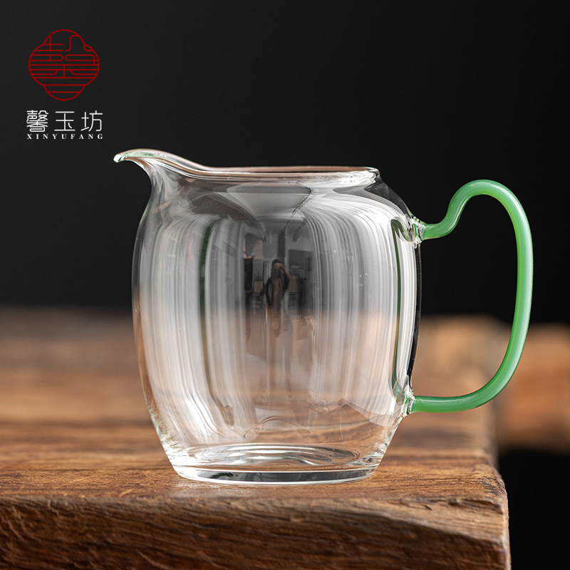 耐热日式玻璃公道杯高档高透明分茶器倒茶杯茶海茶漏泡茶功夫茶具