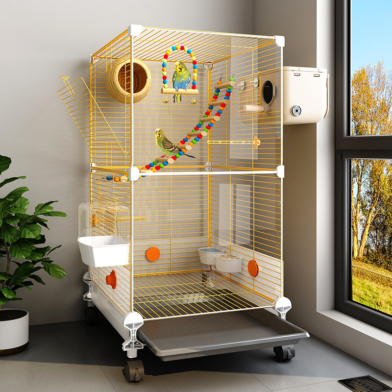 鸟笼鹦鹉笼子专用鸟窝新型防溅虎皮玄凤牡丹饲养大号家用豪华别墅,宠物/宠物食品及用品,鸟笼,淘宝优惠券,粉丝福利购,淘宝优惠卷