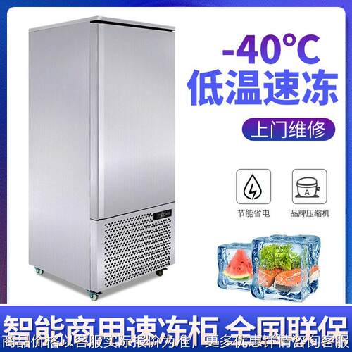 速冻柜商用雪糕海鲜包子饺子厨房冷冻柜-40度超低温柜制冰机急冻