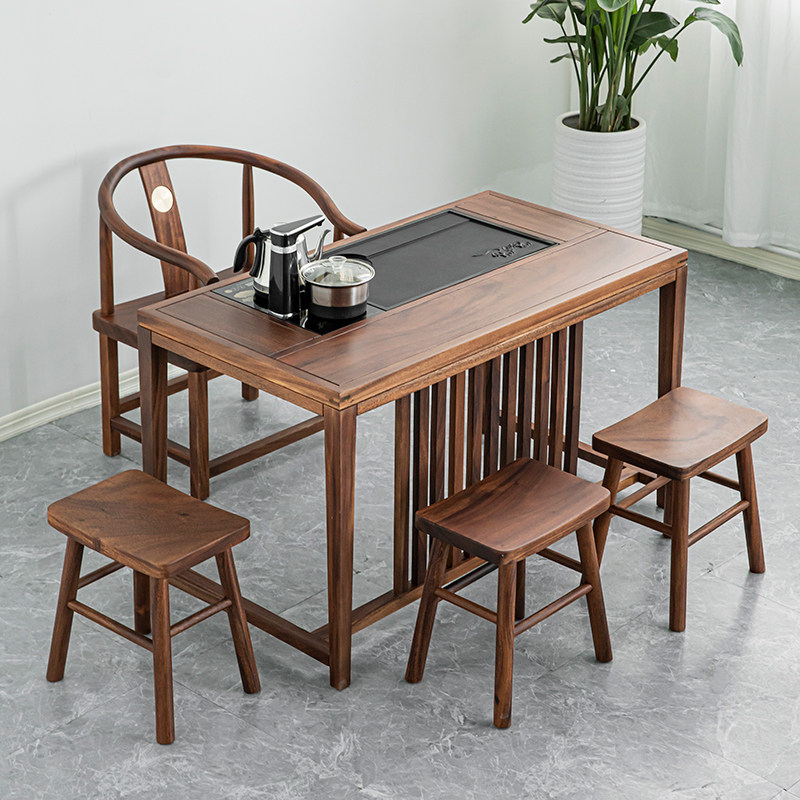 新中式茶桌椅组合南美胡桃木实木功夫泡茶桌家用阳台禅意茶台茶几,住宅家具,家用茶台/茶桌,淘宝优惠券,粉丝福利购,淘宝优惠卷