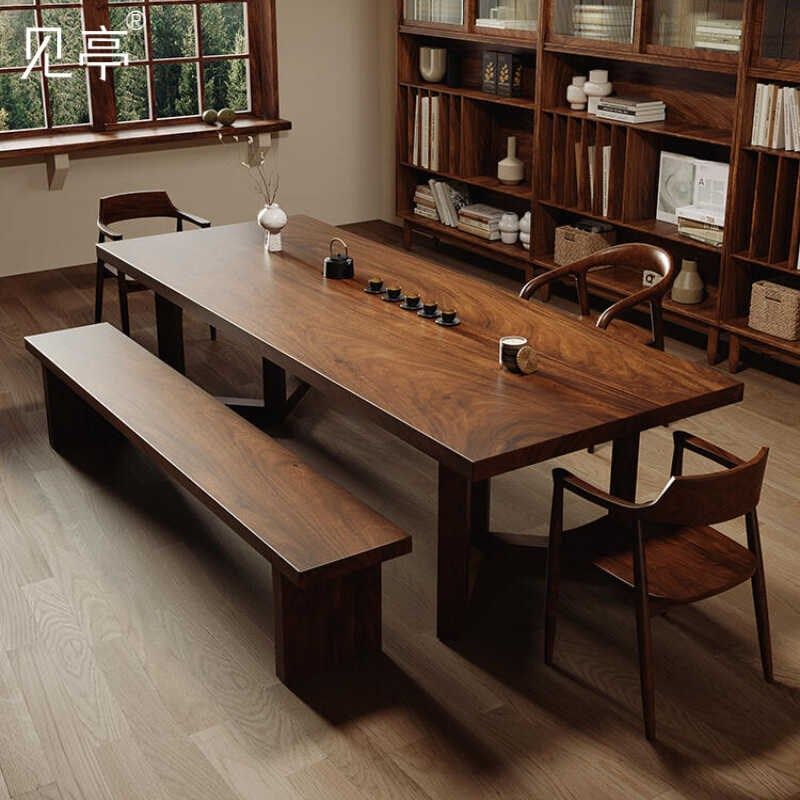 见亭新中式实木茶桌椅组合大板茶现代简约家用办公室客厅泡茶台,住宅家具,家用茶台/茶桌,淘宝优惠券,粉丝福利购,淘宝优惠卷